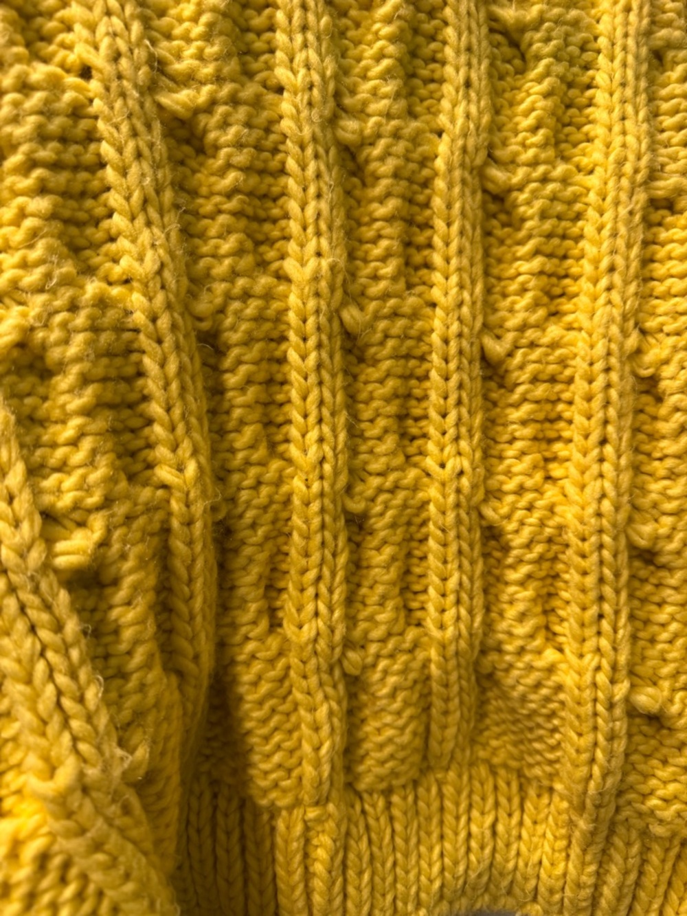 Zara Chunky Cable Knit Turtleneck Sweater - Yellow - Picture 2 of 2